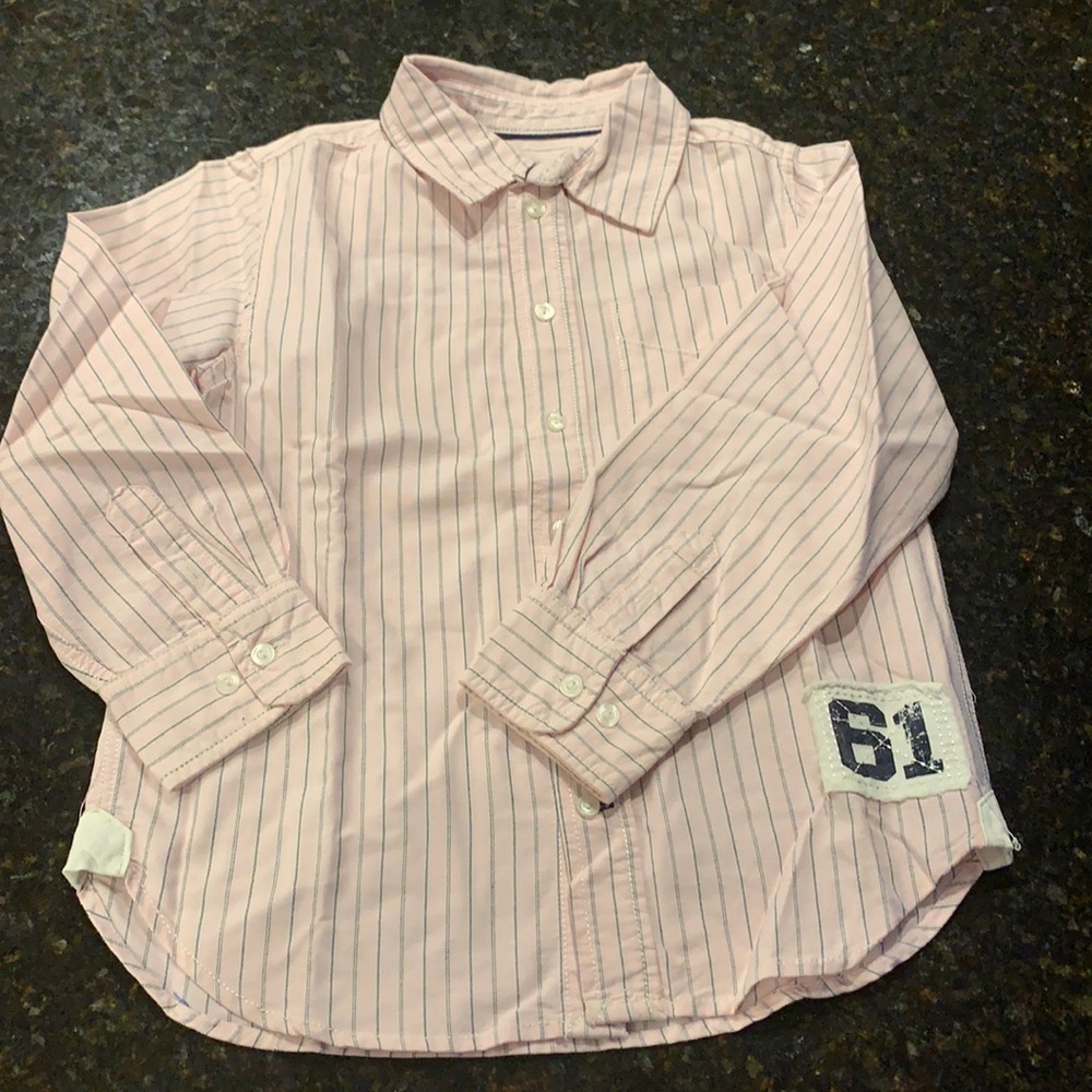 Light pink button down shirt